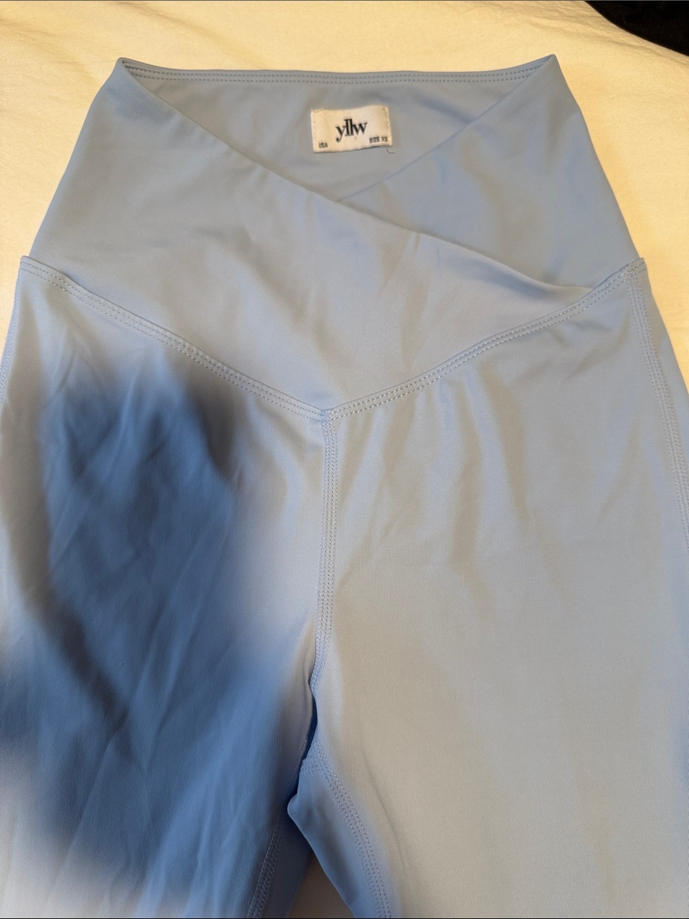 y/lw High-Waist Light Blue Active Leggings
